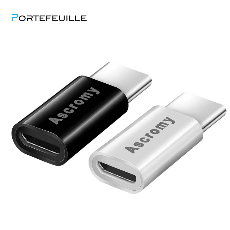 Адаптер PORTEFEUILLE Micro Usb для type C huawei P20 samsung Galaxy S8 S9 Plus Note 8 Xiaomi Redmi 7 аксессуары |