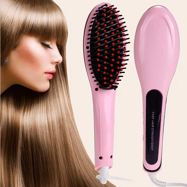 Superior Brush Hair Straightener Comb Irons Come With LCD Display