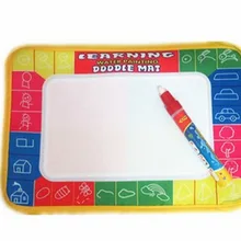 Обучение и образование 4 цвета мини акварельные игрушки коврик аквапудель и 1 волшебная ручка доска для рисования водой детский игровой коврик 29X19 см