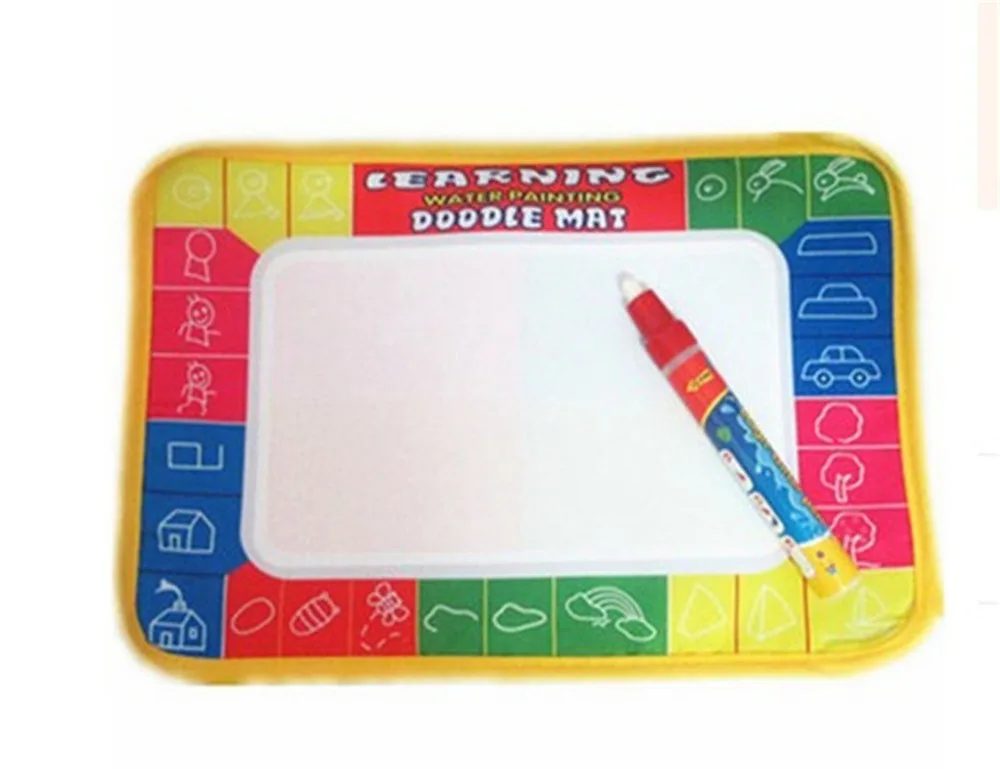 Learning Education 4 color Mini Water Drawing toys Mat Aquadoodle Mat 1 Magic Pen Water Drawing