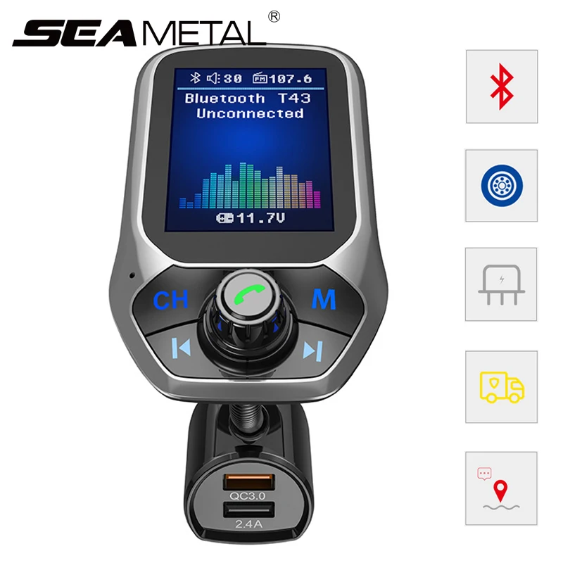 

12V Car Cigarette Lighter Charger Auto MP3 Players Bluetooth Hand-free Cars Dual USB Charge QC 3.0 Quick Charger Accessories