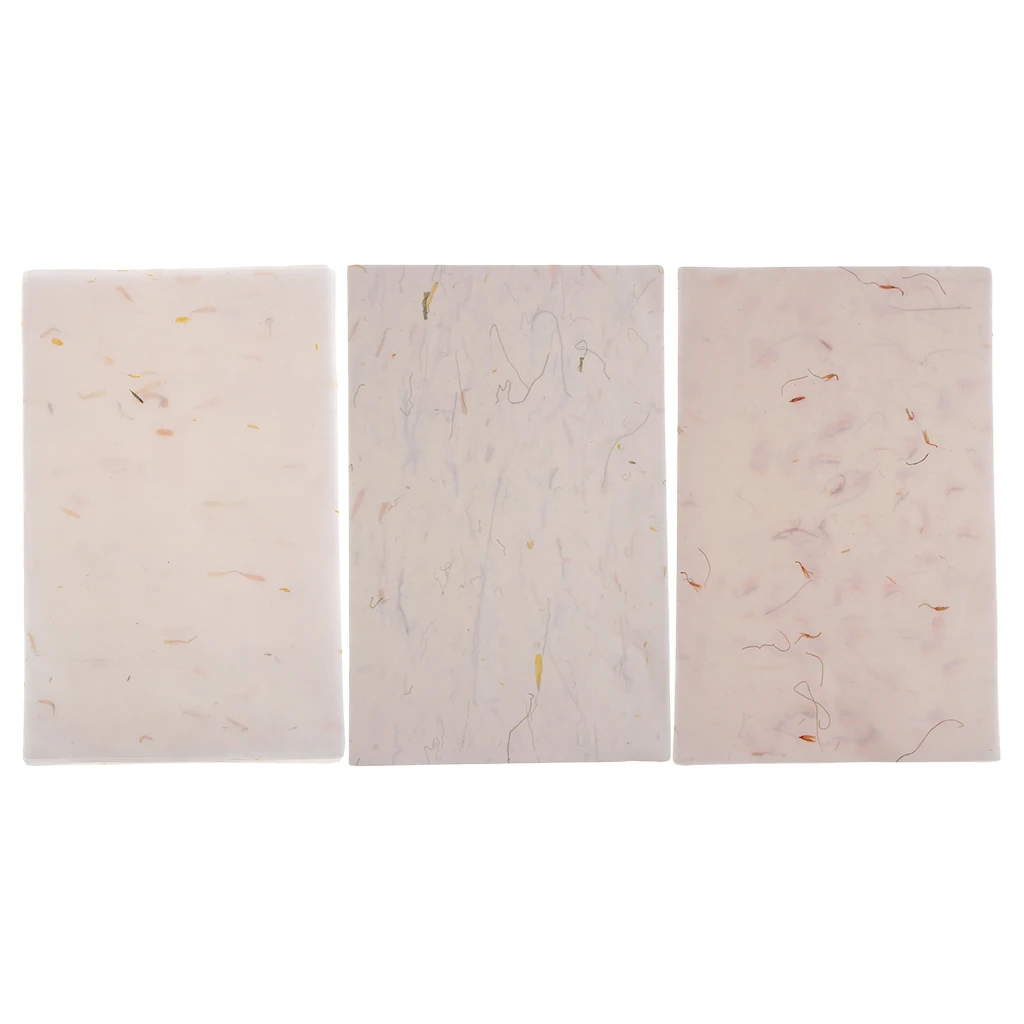 10 Pieces Vintage White Chinese Art Paper Xuan Paper for Origami Cards Making Letters Writing DIY Cards Making 