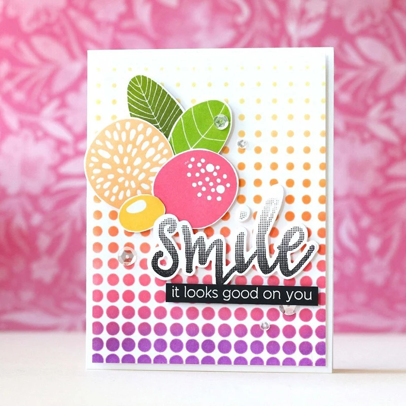 

Halftone Stencil for DIY Scrapbooking Decorative Embossing DIY Paper Cards Crafts Plastic Templates Drawing Sheets 6x6 inches