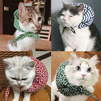 

Japanese Style Pet Cloth-wrappers Shaped Collar for Dogs Cats Cute Cotton Filled Scarf Novel Dogs Grooming Accessories Decor