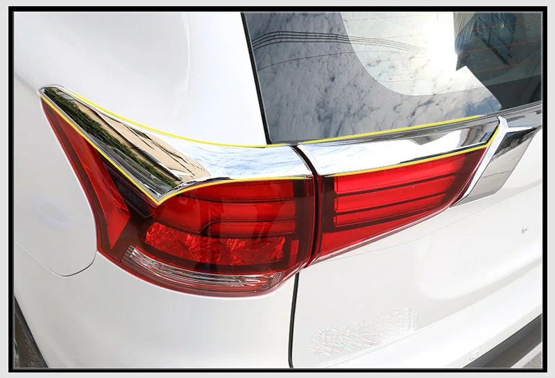 Для Mitsubishi Outlander ABS хромированный Хвост светильник Streamer накладка задние лампы светильник ободок крышки капота Авто Запчасти 4 шт./компл