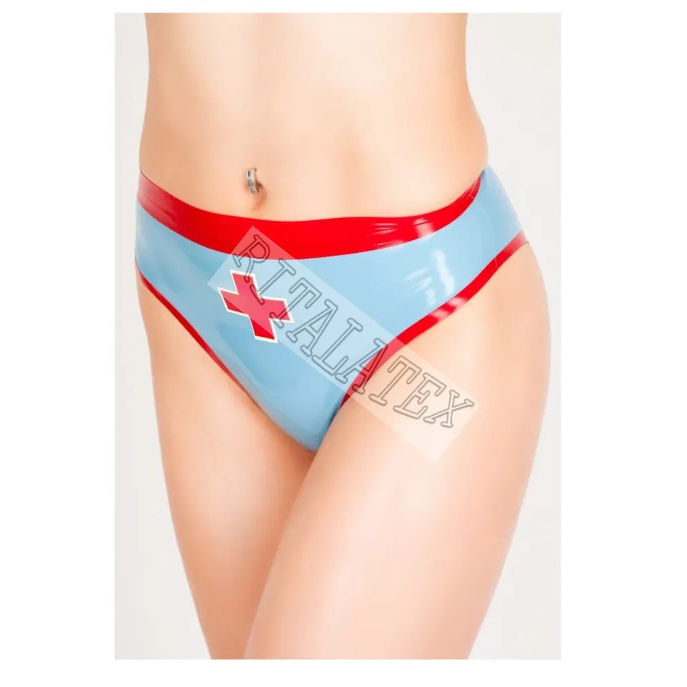 100 Latex Briefs Nurse Naughty Latex Rubber Knickers Detailed Red