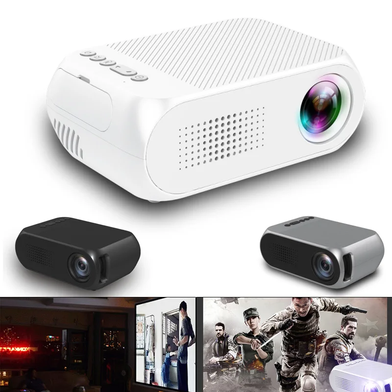 

YG320 Portable LED LCD Projector 320 x 240 HDMI USB Mini Pocket Projector Home Media Player Fit for Sony PS4 and Xbox