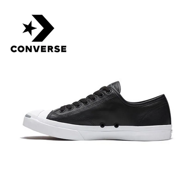 

CONVERSE Jack Purcell Jack Leather Opening Trend Street Teen Skateboarding Shoes Black Genuine Breathable Comfortable Shoes