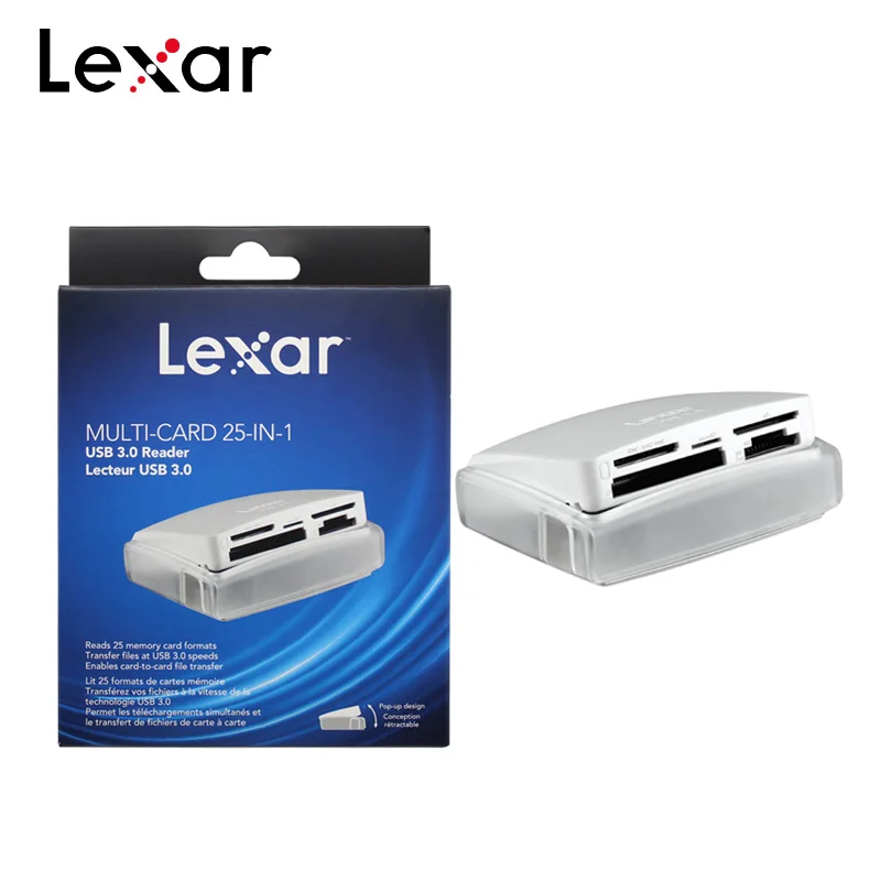 Lexar USB 3,0 кард-ридер 25 в 1 CF карта высокая скорость XD M2 Мульти для Micro SD карты