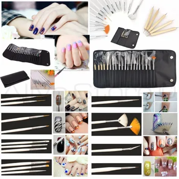 

20pc Nail Art Design Painting Dotting Detailing Pen Brushe Manicure Tool Kit Set