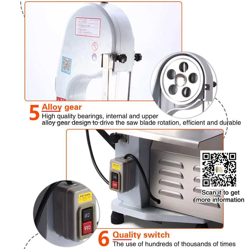 Bone cutter frozen meat sawing machine 7
