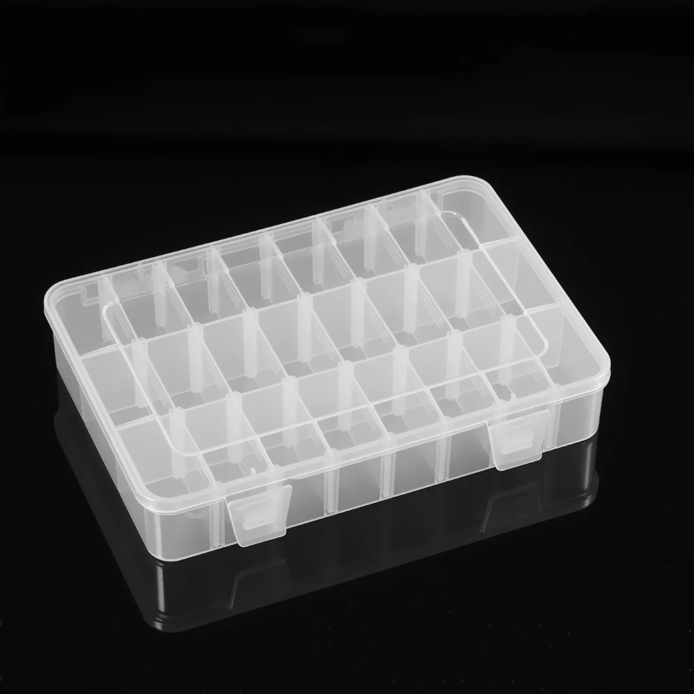 24 Grids Jewelry Cnady Organizer Box Plastic Storage Box Cosmetic