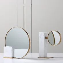 Европейский минималистичный Роскошный Металлический мраморный стеклянный зеркальный декор, мягкое украшение для дома, спальни, рабочего стола, украшение Gifs
