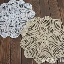 Новое поступление вязаное крючком кружево, хлопок doilies для домашнего декора как свадебный подарок coaster подстилка чашка плотная салфетка на стол коврики