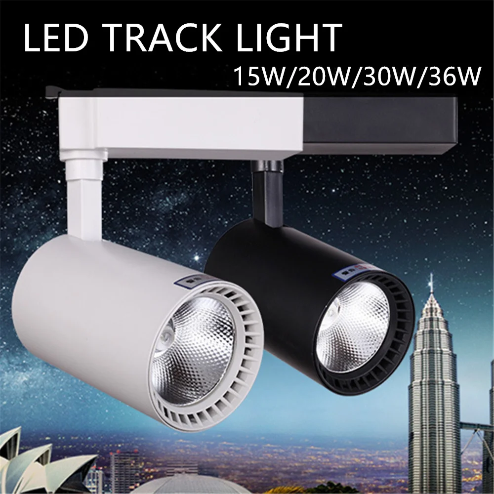 

LED Track lighting cob 20w 30w 36w Clothing Shop Windows Showrooms Exhibition Spotlight COB LED Ceiling Rail Spot Lamp