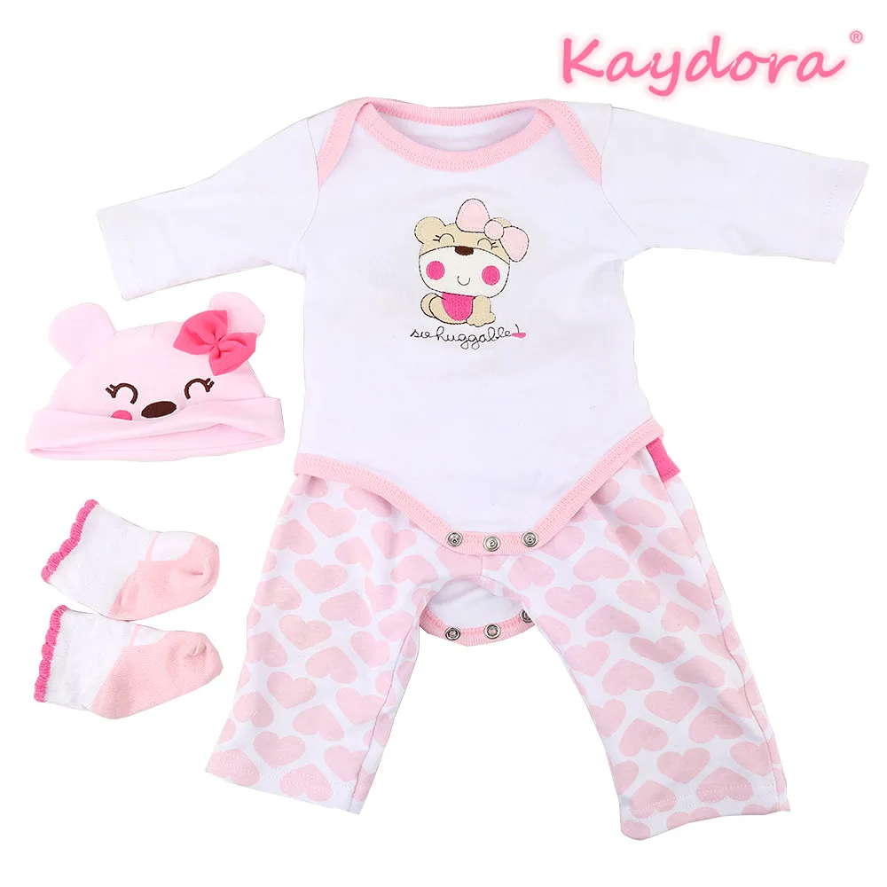 

Reborn Baby Doll Pink dog Clothes Fit lol 20-22 inch Reborn Bebe Dolls Pajama DIY 0-3 Month baby girl clothes KAYDORA