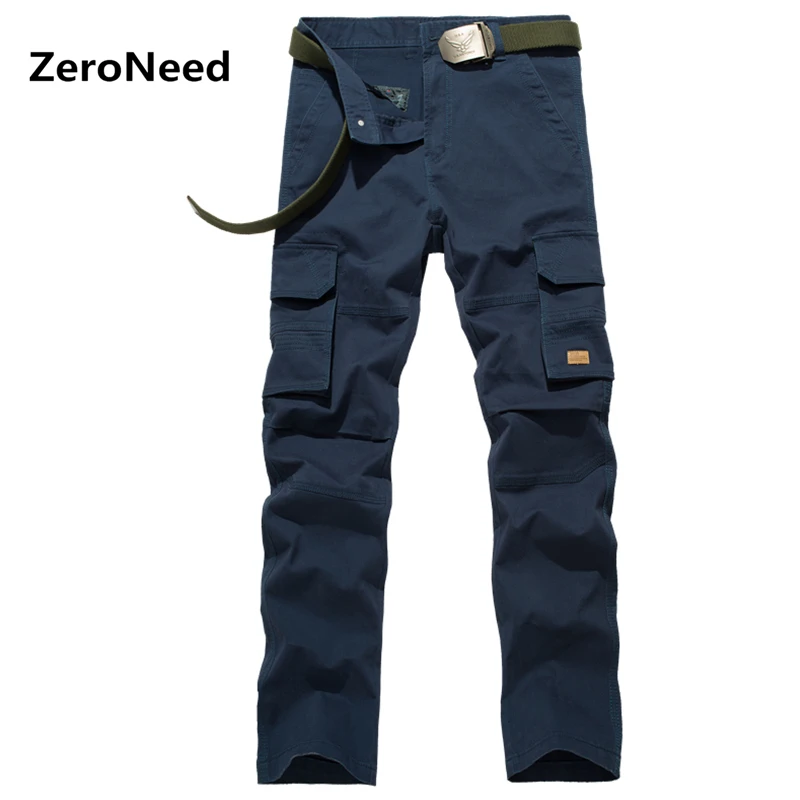 Men Cargo Pants 2017 Work Pants Brand Male Trousers Cotton