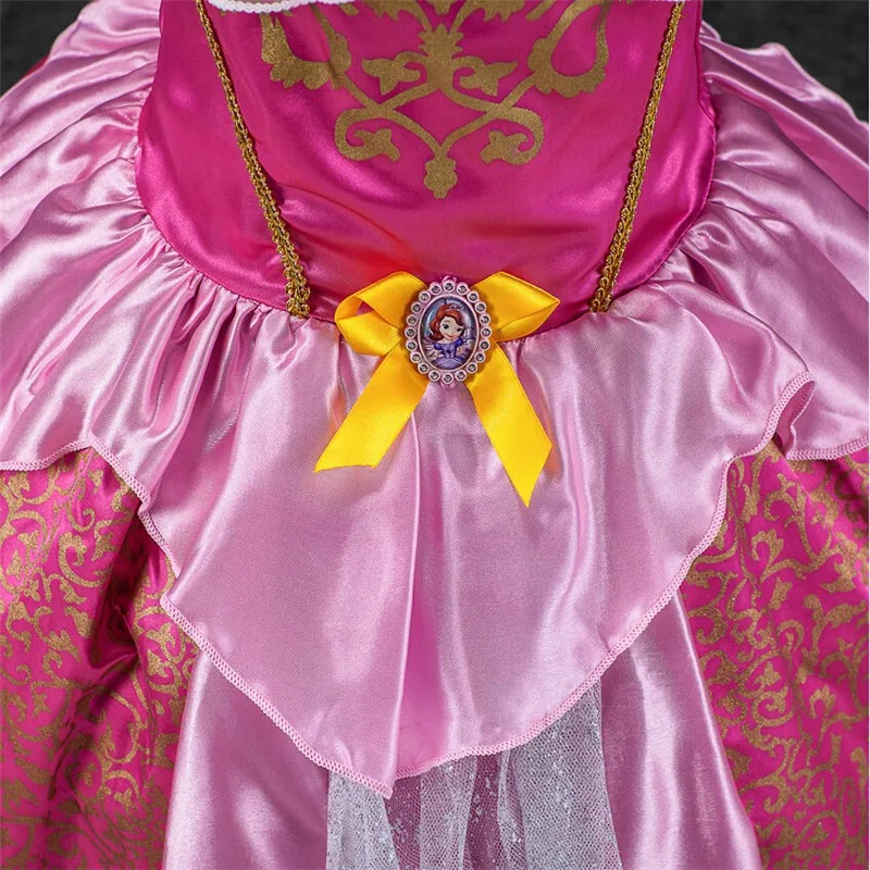 Летнее Детское платье Золушки для девочек Рапунцель и Авроры Pirncess платье 2018 детская Костюмы платье для вечеринок для девочек одежда