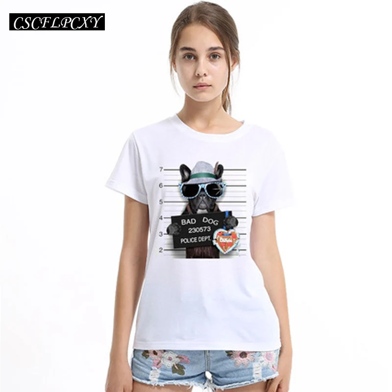 2017-Vendita-Calda-Cane-di-Polizia-Dept-Maglietta-delle-Donne-di-Disegno-Francese-Bulldog-T-Shirt.jpg_640x640 (7)