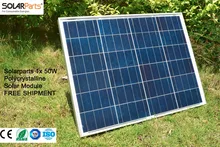 Solarparts 1x 50W Polycrystalline Solar Module by Poly solar cell factory cheap selling 12V solar panel for RV/Marine/Boat use