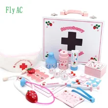 Fly AC новая деревянная форма клубники игра в доктора наборы игрушечная аптечка палатка стетоскоп игрушечные шприцы для детей