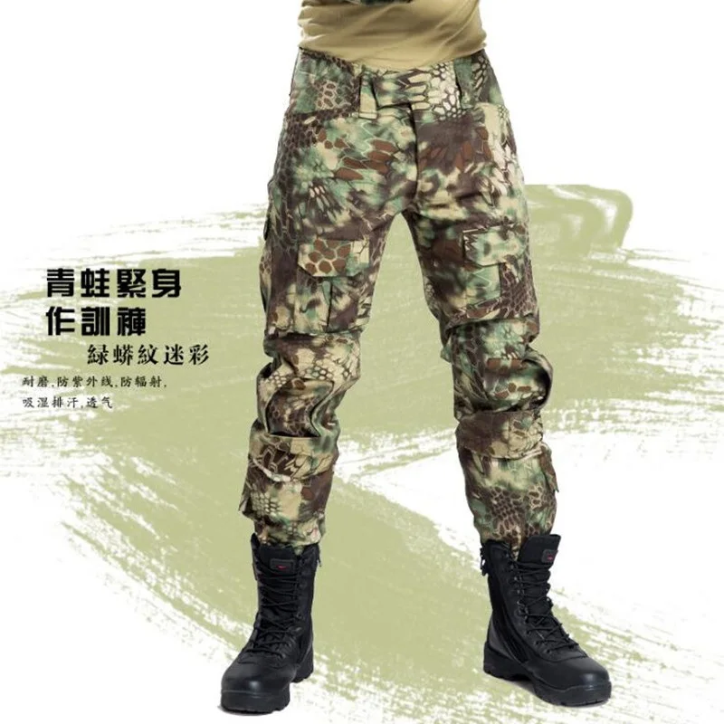 Новые мужские камуфляжные военные тактические штаны, армейская военная форма, G3 брюки, страйкбол, пейнтбол, боевые брюки-карго с наколенниками