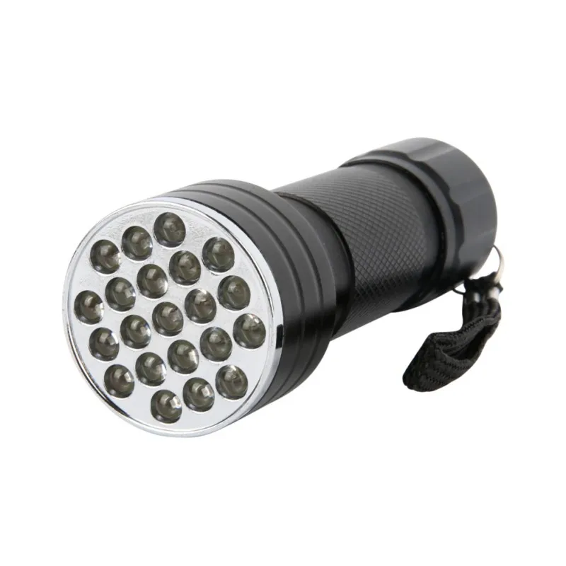 Buy 21 LED 395 410nm UV Ultraviolet UV Flashlight Metal Detection Portable Lamp