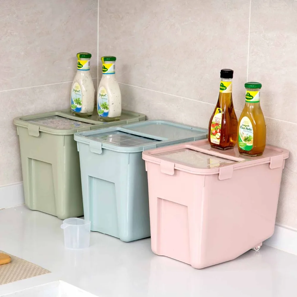 

Large Kitchen Rice Container Food Rice Storage Box Case Flour Grain Cereal Container Dust-Proof Waterproof Kitchen Organizer