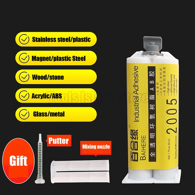 2PCS Epoxy Resin AB Glue All Purpose Adhesive Super Glue For Glass Metal  Ceramic New - AliExpress