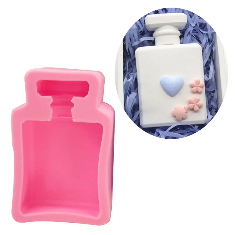Perfume Bottle Mold Silicone Handmade Soap Clay Candle Mould For Cake