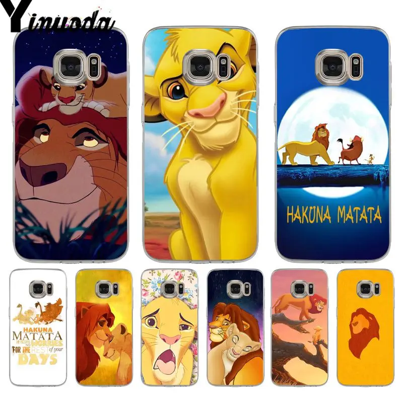 

Yinuoda The Lion King Drawing soft tpu phone Case for samsung galaxy S9 S7 S6 edge plus S5 S9 S8 plus Note 9
