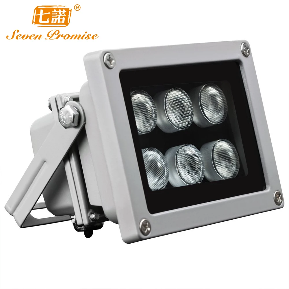 Illuminator 850nm 6 Leds Waterproof Infrared Lights Black IR