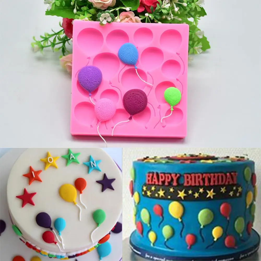 

1PC Balloons Shaped Silicone Cake Mold Sugar Craft Fondant Cake Tools Kitchen Baking Mold Chocolate Mold Cake Decoration Mold B4