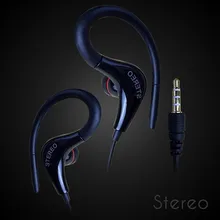 Wholesale Price Sport Earhook In-Ear Earphones Headset without mic For iPhone Samsung Xiaomi MP3, High quality Bass for running