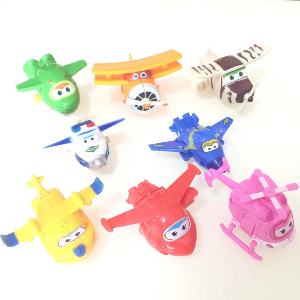 Купить 8 шт. супер крылья мини деформации самолет робота игрушка для ...
