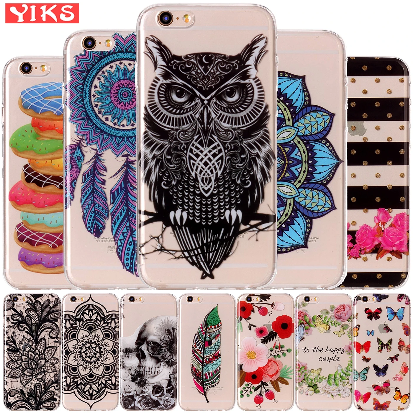 

Soft TPU Case For iphone 6 6S Case Coque Owl Exotic Patterned Phone Case for Apple iphone 6 6 s Back Cover For iphone 6 6s