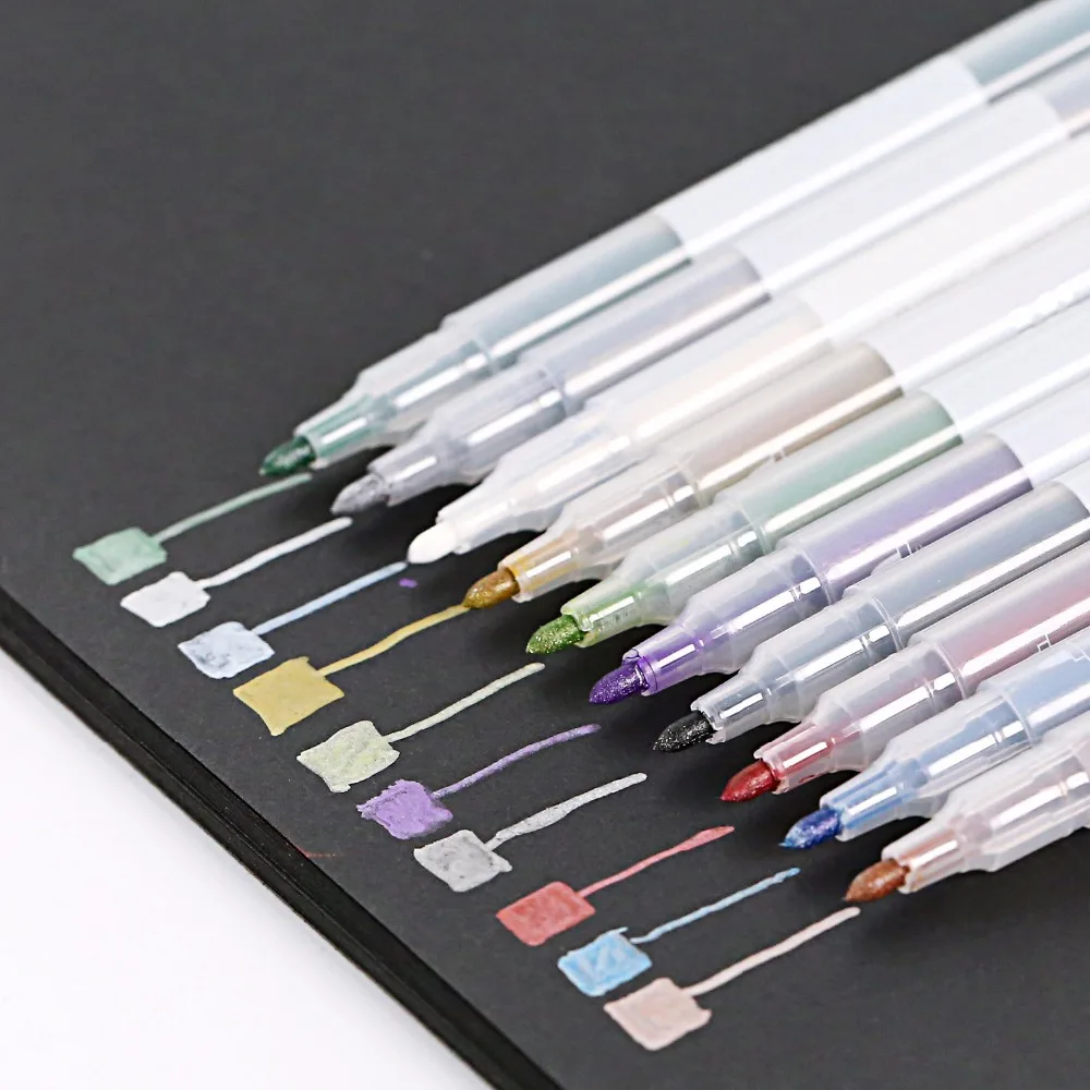 10 color for your choice , premium quality metallic marker pen , gold
