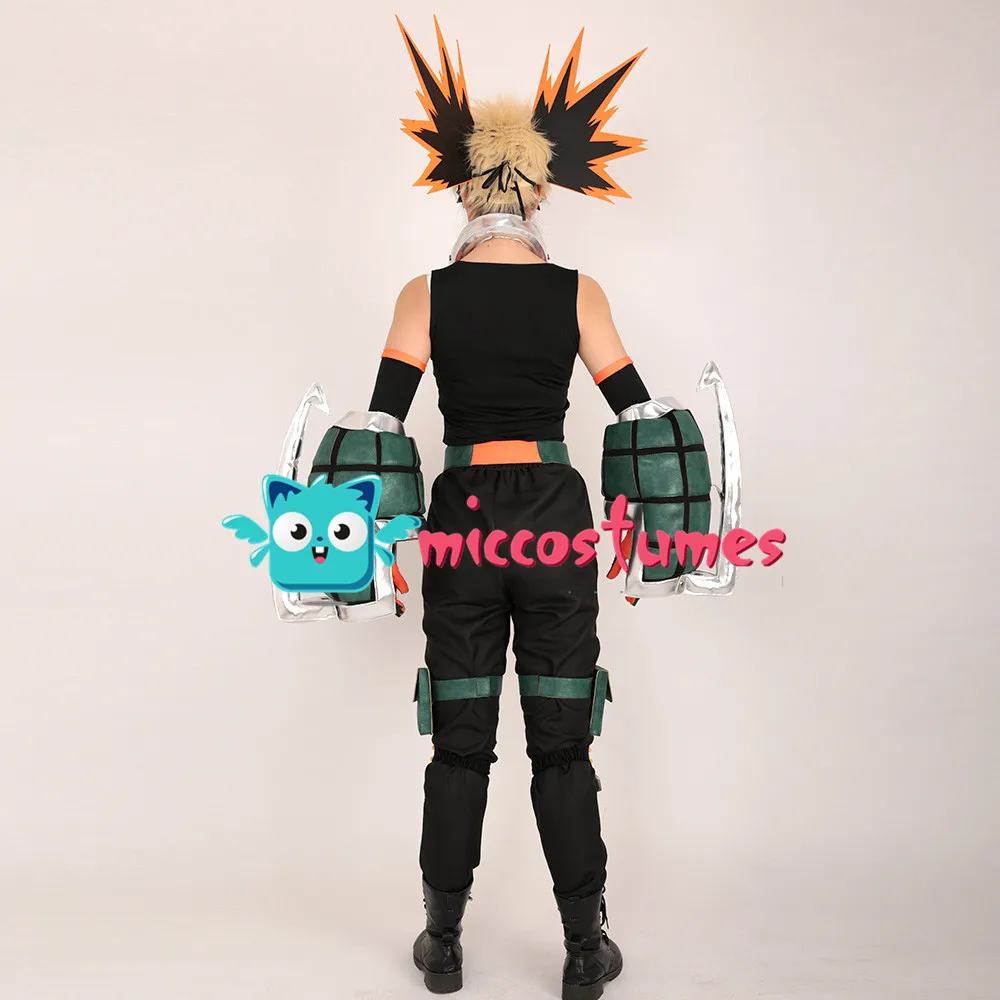 Костюм для косплея Bakugou моя геройская Академия Katsuki Bakugo Kacchan костюм с маской и
