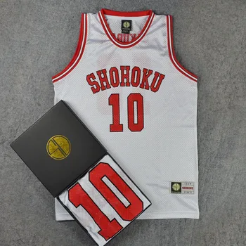 

SLAM DUNK Cosplay Costumes Shohoku NO1-15 Sakuragi Hanamichi School Basketball Team Jersey Tops Shirt Sports Wear Uniform White
