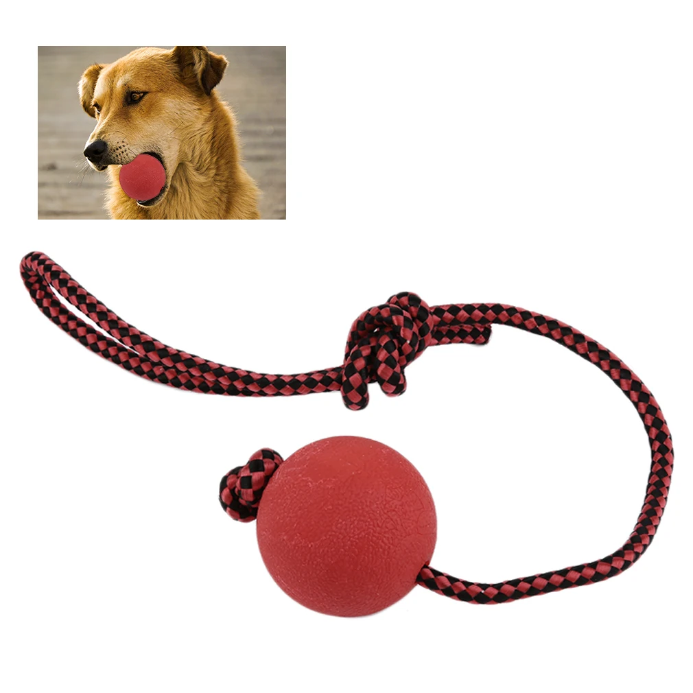 Solid Rubber Dog Chew Training Ball Toys Tooth Cleaning Toy | Дом и сад