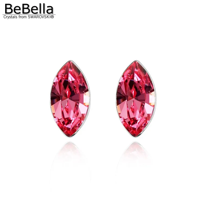 Женские серьги гвоздики с кристаллами BeBella marquise изготовленные элементами Swarovski
