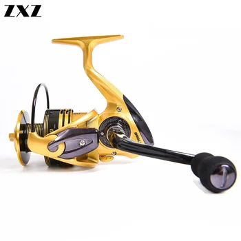 

Gold 5.5:1 Gear Ratio Full Metal Spinning Reel 13+1BB Spool Carp Fishing Tackle Coils Carp Bait Saltwater River Fishing Wheel