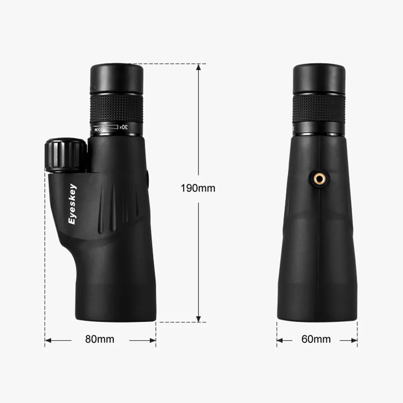 Eyeskey التكبير 10-30x50 أحادي عالية الجودة تلسكوب BAK4 بريزم للماء النطاق العريض متعددة المغلفة للصيد مع ترايبود Eyeskey التكبير 10-30x50 أحادي عالية الجودة تلسكوب BAK4 بريزم للماء النطاق العريض متعددة المغلفة للصيد مع ترايبود