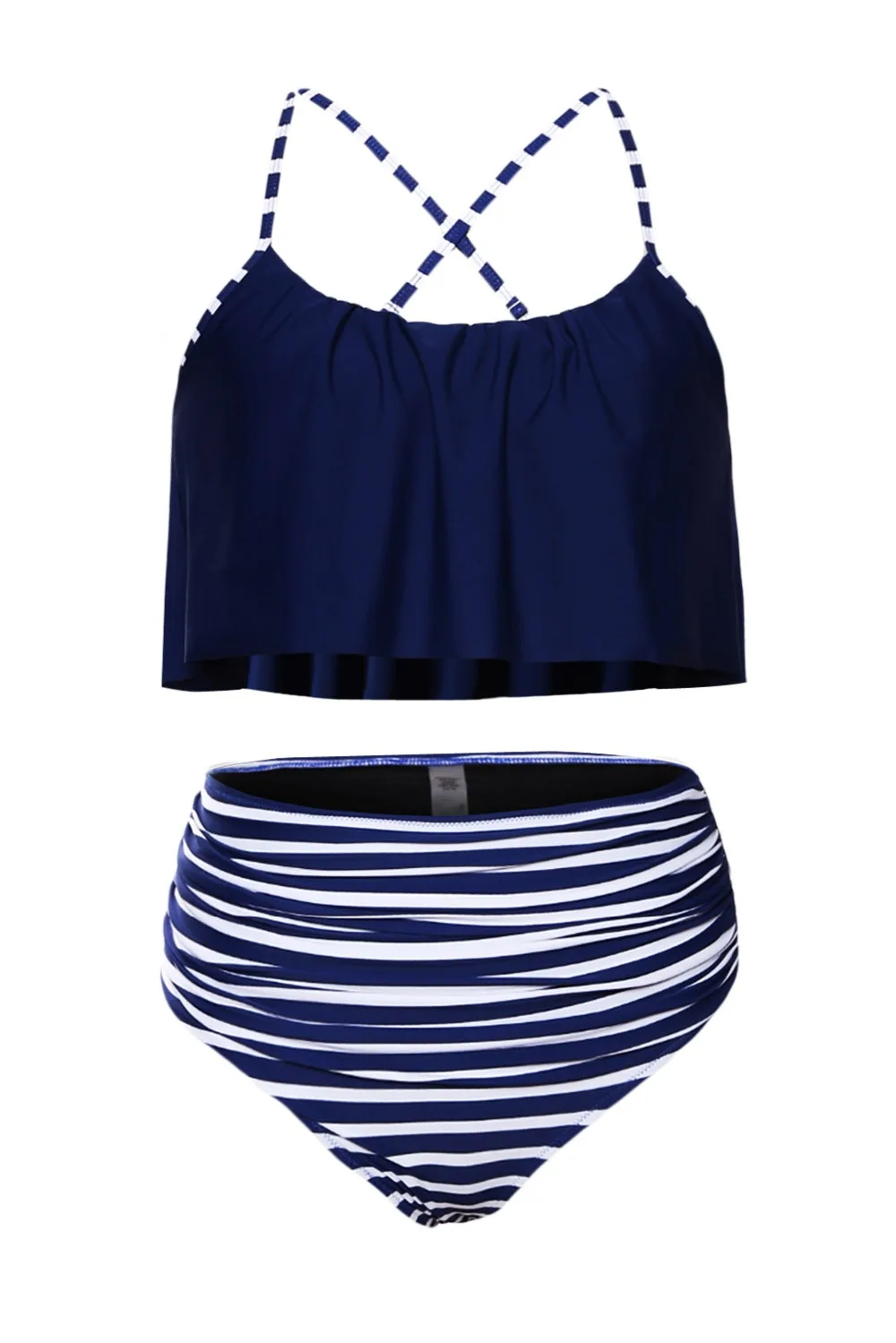 Navy-Top-and-Striped-Bottom-High-Waist-Swimwear-LC410149-5-9