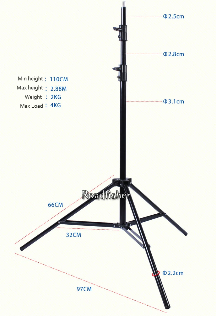 2.8M Photography light stand pole tripod 6