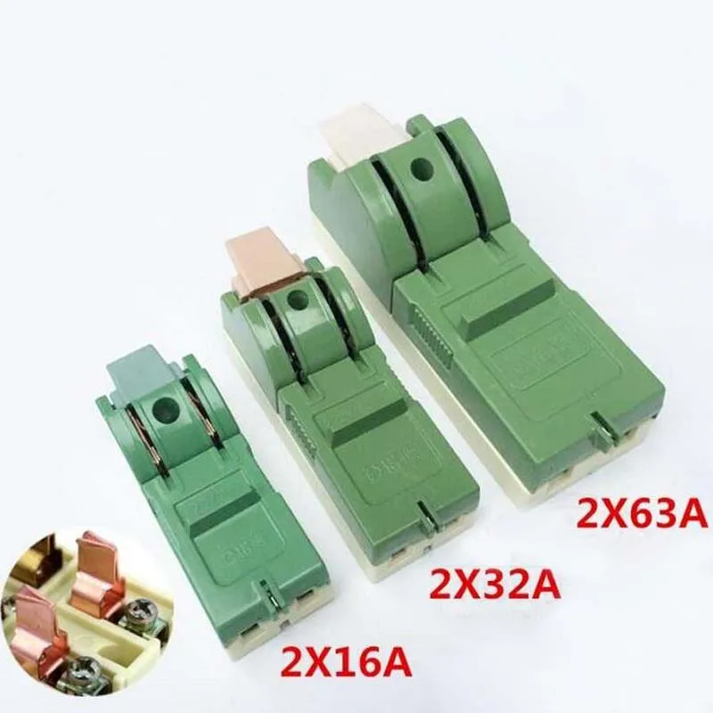 

2pcs Cutter With Fuse Two Single-Phase Small Power Switch Open Load Switch 2*16A 2*32A 2*63A 220V For Home