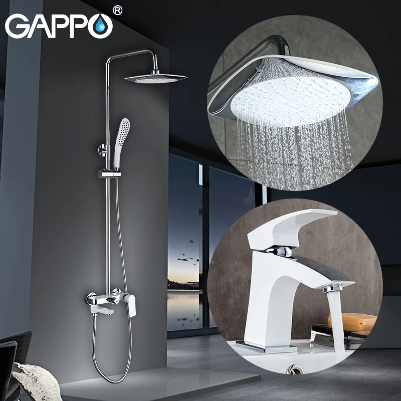 

GAPPO Sanitary Ware Suite waterfall Faucets shower Sensor faucet set Brass shower mixer shower faucet shower bathtub taps