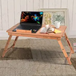 Портативный Бамбуковый столик для ноутбука стол с ящиком Высококачественная офисная мебель стол для ноутбука HW52609