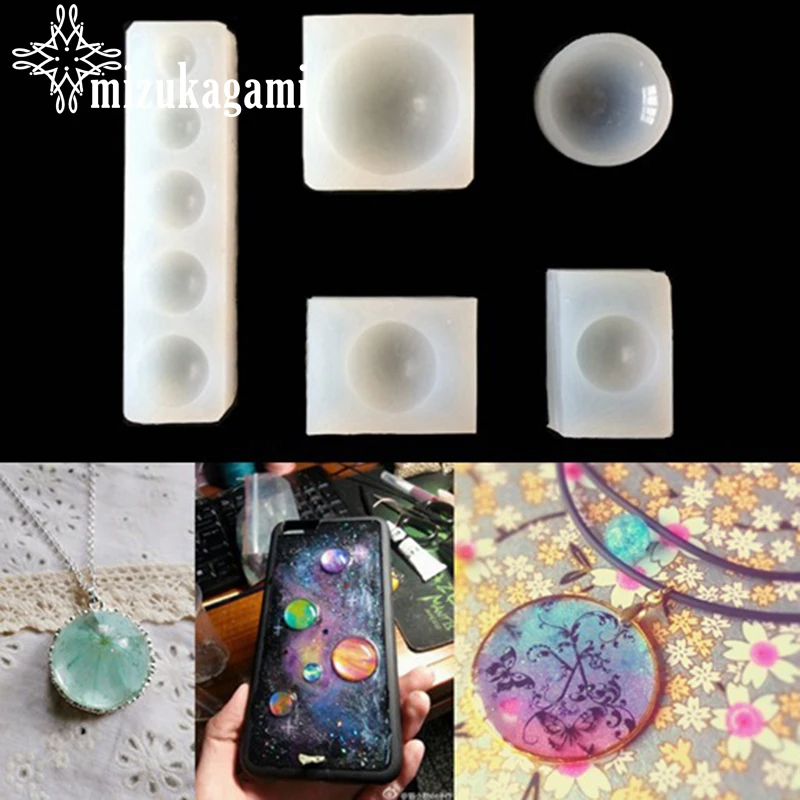 

1pcs UV Resin Jewelry Liquid Silicone Mold Glue Round Cabochon Silicone Dome Craft Molds For DIY Intersperse Decorate Making