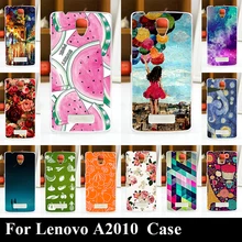 Caso para lenovo a2010 impressão colorida desenho transparente duro casos de telefone de plástico tampa do telefone móvel para lenovo a2010